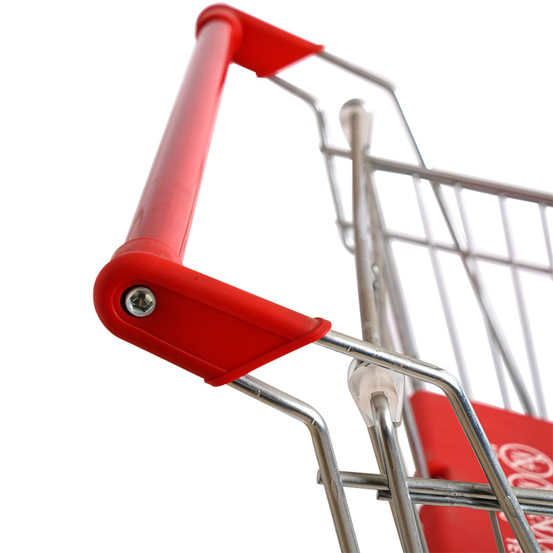 Troli Beli Belah Roda Merah Biasa Pvc